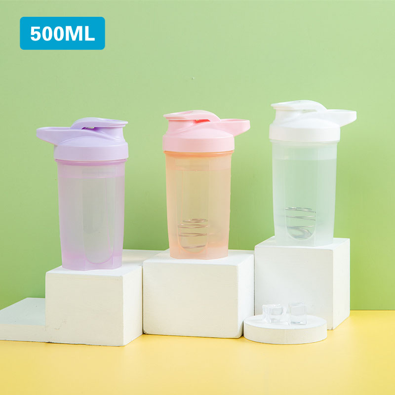 Custom Logo Bpa Free 500ml Plastic Gym Fitness Protein Shaker Bottle