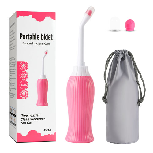 Sanitary Ware 450Ml Travel Shattaf, Wholesale Pink Bidet Bottle, Manufacturer Muslim Portable Bidet